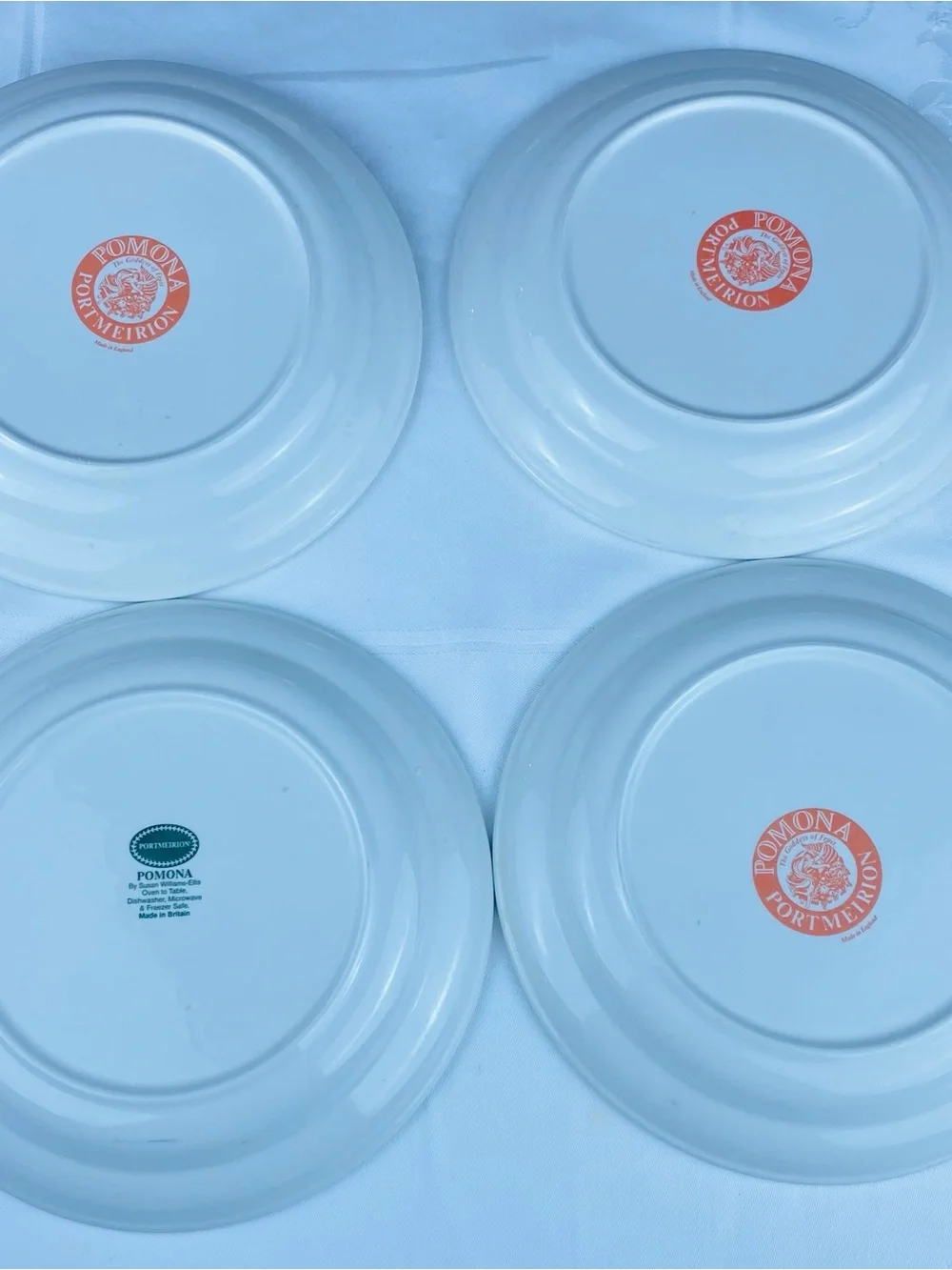 Set of 4 Vintage Portmeirion Pomana Dessert Plates 7.35” Fruit Goddess Design